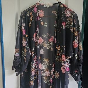 Wallflower sheer floral cardigan